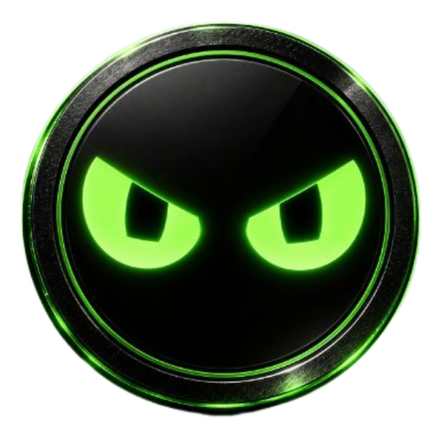 SPOTCOIN logo — a glowing green coin with menacing snake eyes